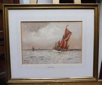 Watercolour Seascape Off Maplin Sands Listed Artist William Henry Pearson (3 of 10) Watercolour Seascape Off Maplin Sands Listed Artist William Henry Pearson (3 of 10)