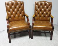 Pair of Leather Library Chairs (2 of 10) Pair of Leather Library Chairs (2 of 10)