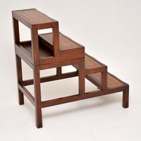 Antique Mahogany & Leather Folding Library Steps / Coffee Table (8 of 11) Antique Mahogany & Leather Folding Library Steps / Coffee Table (8 of 11)