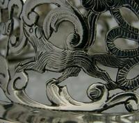 Rare English Solid Sterling Silver Potato Dish Ring London 1917 Antique (9 of 12) Rare English Solid Sterling Silver Potato Dish Ring London 1917 Antique (9 of 12)
