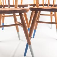 Pair of Ercol Windsor Chairs with Blue Legs (7 of 7) Pair of Ercol Windsor Chairs with Blue Legs (7 of 7)
