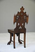 Victorian Gothic Revival Oak Hall Chair (6 of 12) Victorian Gothic Revival Oak Hall Chair (6 of 12)