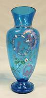 Pair of Antique Pale Blue Glass Decorated Vases (8 of 8) Pair of Antique Pale Blue Glass Decorated Vases (8 of 8)