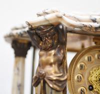Antique French Gilt Clock Set Garniture Urns with Atlas Figures (5 of 9) Antique French Gilt Clock Set Garniture Urns with Atlas Figures (5 of 9)