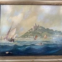 Antique French marine seascape oil painting of Mont St Michel signed Shimmin (8 of 10) Antique French marine seascape oil painting of Mont St Michel signed Shimmin (8 of 10)
