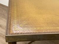 French Brass Square Leather Top Coffee Table (17 of 28) French Brass Square Leather Top Coffee Table (17 of 28)