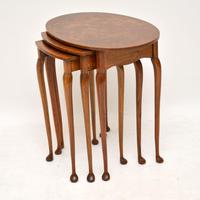 Antique Burr Walnut Oval Nest of Tables (3 of 8) Antique Burr Walnut Oval Nest of Tables (3 of 8)