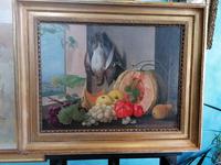 19th Century Still Life with Grapes, Pumpkin, Tomatoes Oil on Canvas (11 of 12) 19th Century Still Life with Grapes, Pumpkin, Tomatoes Oil on Canvas (11 of 12)