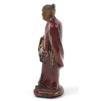 Chinese Porcelain Figure of a Monk Having a sang de boeuf Glaze (4 of 6) Chinese Porcelain Figure of a Monk Having a sang de boeuf Glaze (4 of 6)