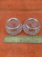Antique Sterling Silver Cut Glass Salts Cellars 1906 Duncan & Scobbie Birmingham (8 of 9) Antique Sterling Silver Cut Glass Salts Cellars 1906 Duncan & Scobbie Birmingham (8 of 9)