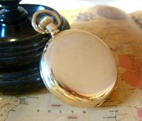 Pocket Watch 1937 Swiss 15 Jewel 9ct Rose Gold Filled Half Hunter FWO (7 of 12) Pocket Watch 1937 Swiss 15 Jewel 9ct Rose Gold Filled Half Hunter FWO (7 of 12)