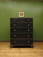 Art Deco Black Painted Chest of Drawers, Gothic Shabby Chic (8 of 13) Art Deco Black Painted Chest of Drawers, Gothic Shabby Chic (8 of 13)