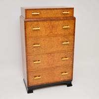 1930’s Art Deco Burr Elm & Walnut Chest of Drawers (8 of 11) 1930’s Art Deco Burr Elm & Walnut Chest of Drawers (8 of 11)