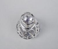 Exquisite Overlay Sterling Silver & Glass Scent Bottle c.1900 (5 of 8) Exquisite Overlay Sterling Silver & Glass Scent Bottle c.1900 (5 of 8)