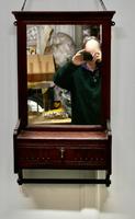 Victorian Mahogany Cloakroom Wall Mirror with Towel Rail (4 of 6) Victorian Mahogany Cloakroom Wall Mirror with Towel Rail (4 of 6)