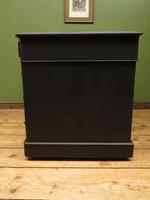 Antique Black Painted Pedestal Desk, 3 Parts, Gothic Shabby Chic (9 of 17) Antique Black Painted Pedestal Desk, 3 Parts, Gothic Shabby Chic (9 of 17)