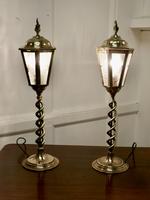 Pair of Arts & Crafts Barley Twist Brass Hall Table Lanterns (6 of 6) Pair of Arts & Crafts Barley Twist Brass Hall Table Lanterns (6 of 6)
