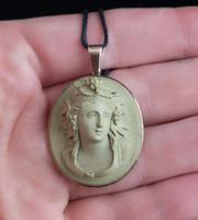 Antique Lava Cameo Pendant, 9ct Rose Gold (4 of 14) Antique Lava Cameo Pendant, 9ct Rose Gold (4 of 14)