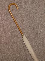 Vintage Ladies Beige Canopy Umbrella with Skilfully Clad Leather Crook Handle (7 of 14) Vintage Ladies Beige Canopy Umbrella with Skilfully Clad Leather Crook Handle (7 of 14)