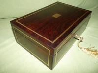 Quality Unisex Inlaid Rosewood Jewellery Box. c1840 (11 of 11) Quality Unisex Inlaid Rosewood Jewellery Box. c1840 (11 of 11)
