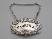 19th Century Provincial / Colonial Cast Silver Wine Label 'Madeira' by G.C. 'makers mark only' c.1830-1850 (2 of 7) 19th Century Provincial / Colonial Cast Silver Wine Label 'Madeira' by G.C. 'makers mark only' c.1830-1850 (2 of 7)