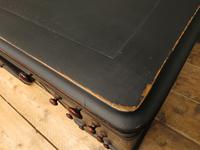 Antique Black Painted Pedestal Desk, 3 Parts, Gothic Shabby Chic (8 of 17) Antique Black Painted Pedestal Desk, 3 Parts, Gothic Shabby Chic (8 of 17)
