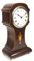 Impressive Solid Mahogany Tulip Cased Timepiece Clock with Satinwood Inlaid Decoration (5 of 10) Impressive Solid Mahogany Tulip Cased Timepiece Clock with Satinwood Inlaid Decoration (5 of 10)