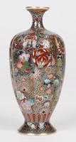 Oriental, Chinese / Japanese Exceptional Silver Metal Cloisonne Vase (19 of 25) Oriental, Chinese / Japanese Exceptional Silver Metal Cloisonne Vase (19 of 25)