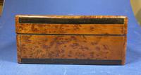Victorian French Burr Cedar Jewellery Box with Inlay & Original Interior (8 of 13) Victorian French Burr Cedar Jewellery Box with Inlay & Original Interior (8 of 13)