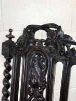 Antique 19th Century Carved Chair with Leather Seat (M-193) (10 of 14) Antique 19th Century Carved Chair with Leather Seat (M-193) (10 of 14)