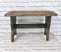 Large Rustic Bench Stool, Original Paint (3 of 6) Large Rustic Bench Stool, Original Paint (3 of 6)