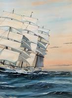 Awesome Tea Clipper Ship 'Hornet' Rough Seas Seascape Watercolour Painting c.1909 (7 of 12) Awesome Tea Clipper Ship 'Hornet' Rough Seas Seascape Watercolour Painting c.1909 (7 of 12)