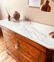 Flamed Mahogany Drawers / Louis Philippe Commode / Sideboard / Marble (4 of 9) Flamed Mahogany Drawers / Louis Philippe Commode / Sideboard / Marble (4 of 9)