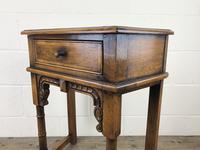Vintage Oak Side Table with Drawer (10 of 11) Vintage Oak Side Table with Drawer (10 of 11)
