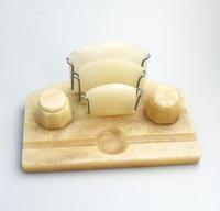 Complete Art Deco Onyx Desk Inkstand Pen Letter Holder Set c.1920-1940 (2 of 5) Complete Art Deco Onyx Desk Inkstand Pen Letter Holder Set c.1920-1940 (2 of 5)