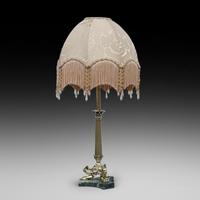 Early 20th Century Neoclassical Brass Table Lamp