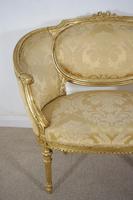 Pair of 19th Century French Gilt Louis XVI Style Armchairs (6 of 19) Pair of 19th Century French Gilt Louis XVI Style Armchairs (6 of 19)