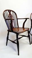 Pair Georgian Oak & Elm Windsor armchairs (15 of 20) Pair Georgian Oak & Elm Windsor armchairs (15 of 20)