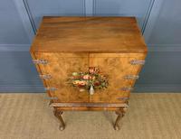 Floral Painted Burr Walnut Cabinet on Stand (9 of 15) Floral Painted Burr Walnut Cabinet on Stand (9 of 15)