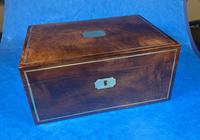 Georgian Brass Inlaid Mahogany Jewellery Box. (8 of 20) Georgian Brass Inlaid Mahogany Jewellery Box. (8 of 20)