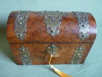 Figured Walnut Tea Caddy. 100% Original. C1880 (3 of 11) Figured Walnut Tea Caddy. 100% Original. C1880 (3 of 11)