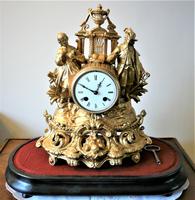 Lovely 1860’s French Spelter Striking Figurine Mantel Clock by Japy Frères (2 of 7) Lovely 1860’s French Spelter Striking Figurine Mantel Clock by Japy Frères (2 of 7)