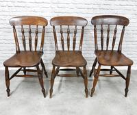 Set of 6 Antique Spindleback Kitchen / Dining Chairs (6 of 8) Set of 6 Antique Spindleback Kitchen / Dining Chairs (6 of 8)