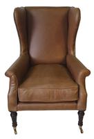 19th Century Pair of Wingback Leather Armchairs (5 of 6) 19th Century Pair of Wingback Leather Armchairs (5 of 6)