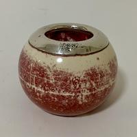 Antique Globular Ceramic Match Strike Holder with Silver Rim (2 of 9) Antique Globular Ceramic Match Strike Holder with Silver Rim (2 of 9)