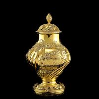 Antique Georgian Solid Silver Gilt Tea Caddy / Sugar Caster, Baronet Coat of Arms (heathcote) - Samuel Taylor 1753 (8 of 27) Antique Georgian Solid Silver Gilt Tea Caddy / Sugar Caster, Baronet Coat of Arms (heathcote) - Samuel Taylor 1753 (8 of 27)