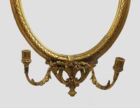 Victorian Oval Gilt Gesso Girandole Mirror (4 of 4) Victorian Oval Gilt Gesso Girandole Mirror (4 of 4)