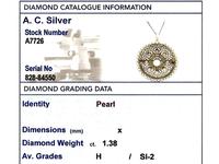 1.38 ct Diamond and Seed Pearl, Platinum Pendant / Brooch - Antique Italian Circa 1900 (9 of 12) 1.38 ct Diamond and Seed Pearl, Platinum Pendant / Brooch - Antique Italian Circa 1900 (9 of 12)
