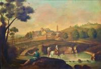 HUGE '17thc Old Master Manner' Original signed Italianate Landscape Oil Painting (3 of 16) HUGE '17thc Old Master Manner' Original signed Italianate Landscape Oil Painting (3 of 16)