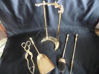 Small Fireside Companion Set Made of Solid Brass (2 of 6) Small Fireside Companion Set Made of Solid Brass (2 of 6)